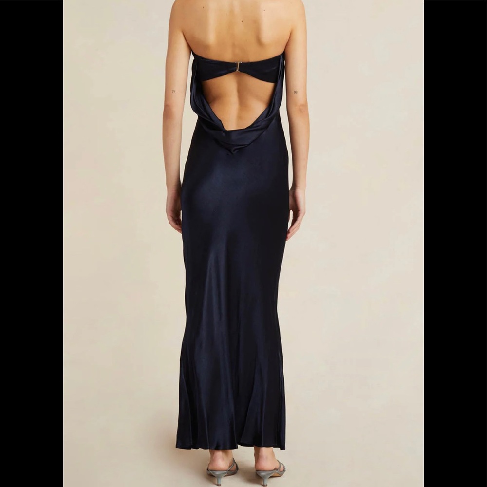 Navy (“Ink”) Bec & Bridge Moon Dance Strapless Dress (Size 2)